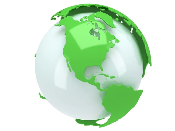 Earth planet globe. 3D render. America view. — Stock Photo, Image