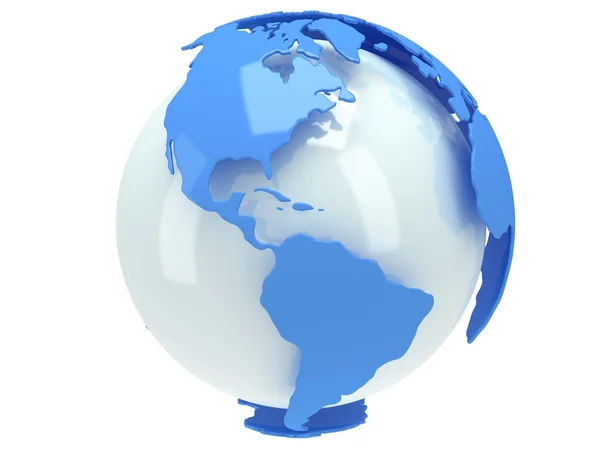 Erde Planet Globus. 3D-Darstellung. Amerika-Ansicht. — Stockfoto
