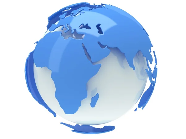 Tierra planeta globo. Representación 3D. Vista de África . — Foto de Stock