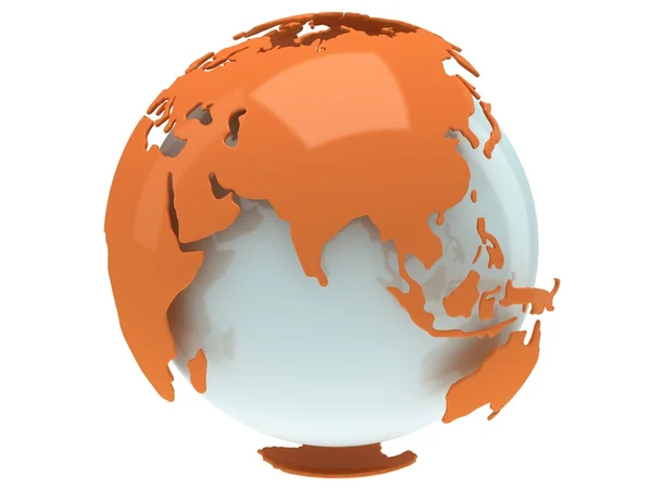 Tierra planeta globo. Representación 3D. India vista . — Foto de Stock