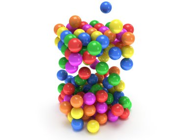 küreler blok. kavram montaj. üzerine beyaz.