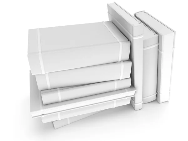3D порожня обкладинка книг на білому тлі — стокове фото