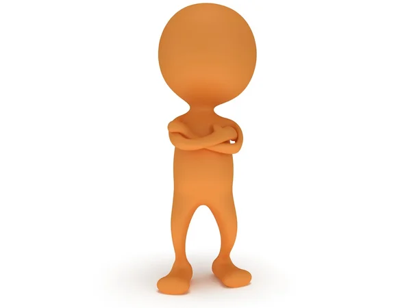 3d man stand with folded arms — Stock Photo, Image