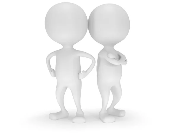 3d people stand on white Royalty Free Stock Photos