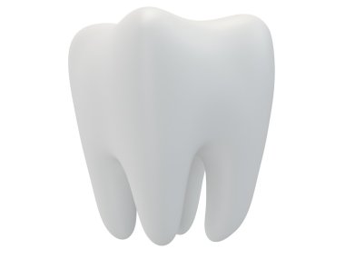 Diş izole üzerinde beyaz arka.