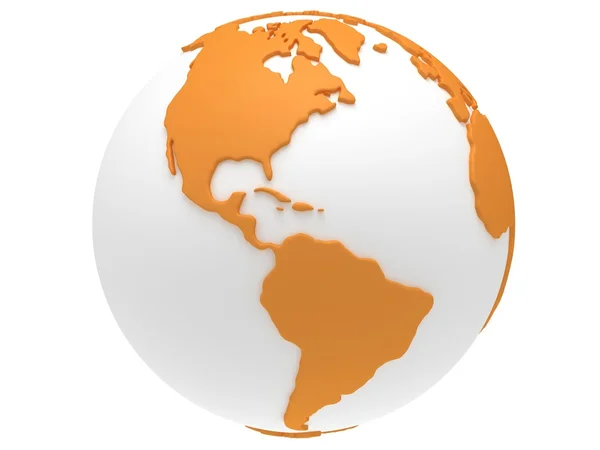 Aarde planeet globe. 3D render. America bekijken. — Stockfoto