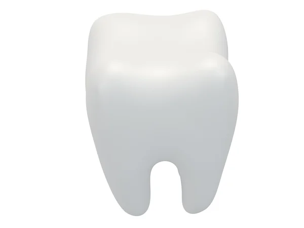 Зуб ізольований на білому фоні . — стокове фото
