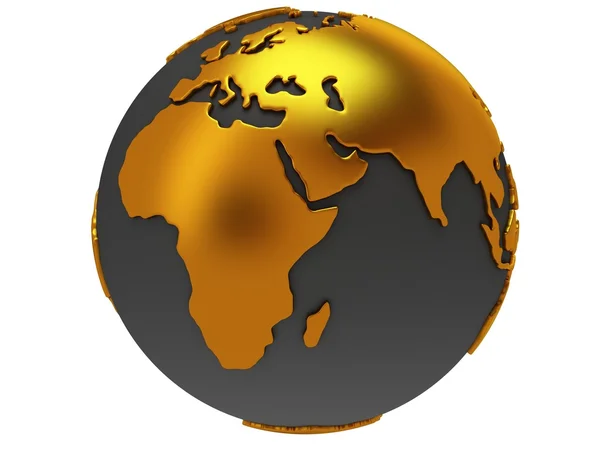 Aarde planeet globe. 3D render. Afrika weergave. — Stockfoto