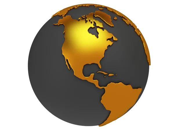 Tierra planeta globo. Representación 3D. América vista . — Foto de Stock