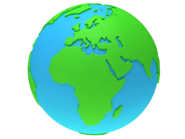 Terra planeta globo. Renderização 3D. África vista . — Fotografia de Stock