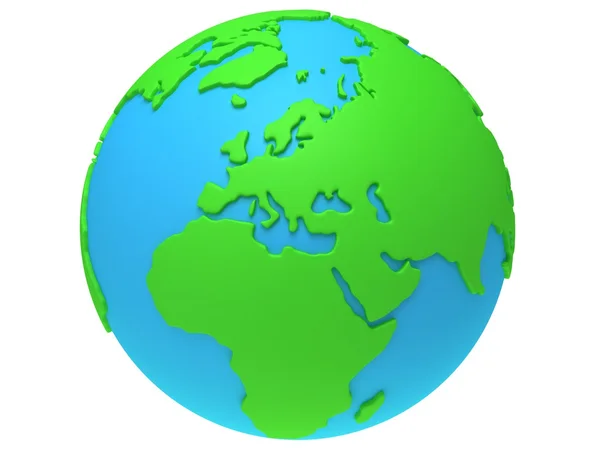 Terra planeta globo. Renderização 3D. Europa vista . — Fotografia de Stock