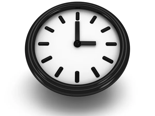 3D Round clock shows three o'clock — Stock Photo, Image