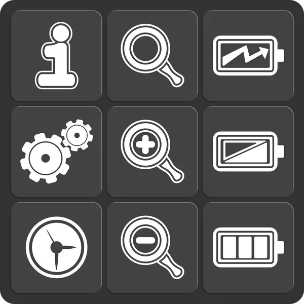 Conjunto de 9 iconos web y móviles. Vector . — Vector de stock