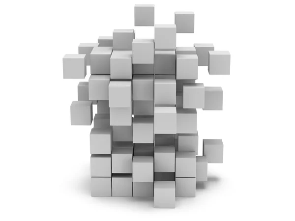 3D kocka blokk. koncepció összeállítása. — Stock Fotó