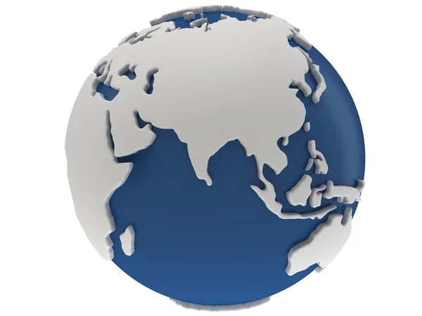 Tierra planeta globo. Representación 3D. India vista . —  Fotos de Stock