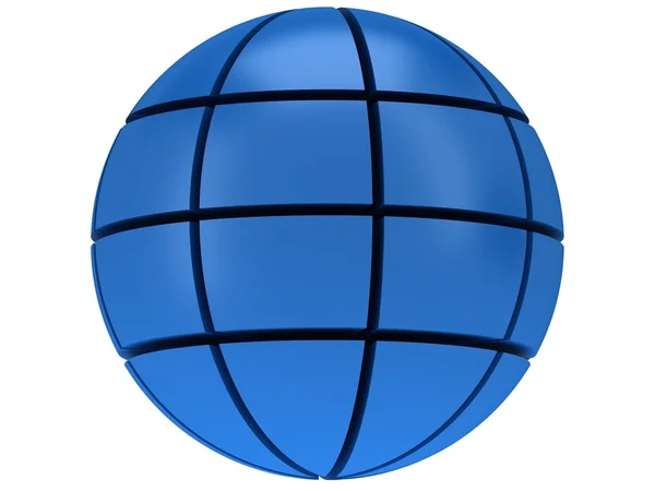 Estilizado planeta Tierra globo 3d icono — Foto de Stock