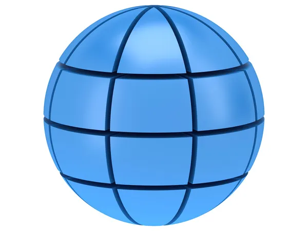 Stylized Earth planet globe 3d icon — Stock Photo, Image