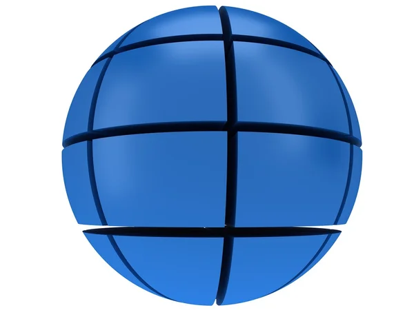 Stylized Earth planet globe 3d icon — Stock Photo, Image