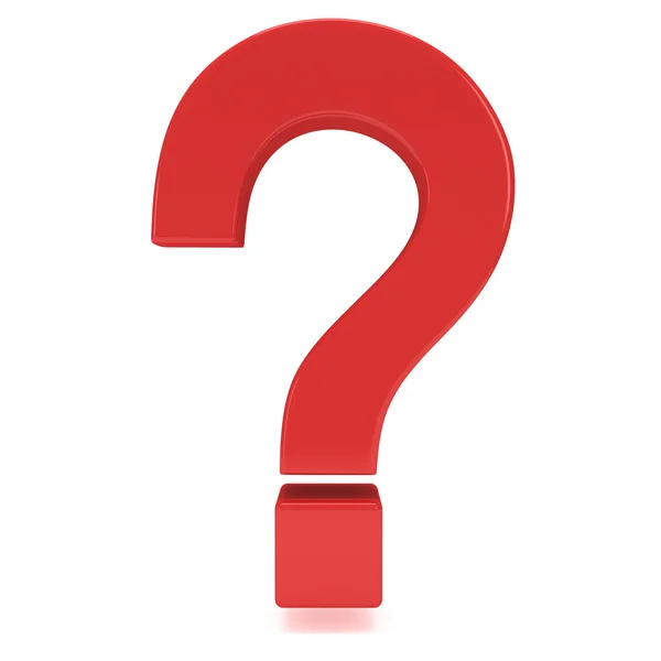 3D red question mark — Stock Photo, Image