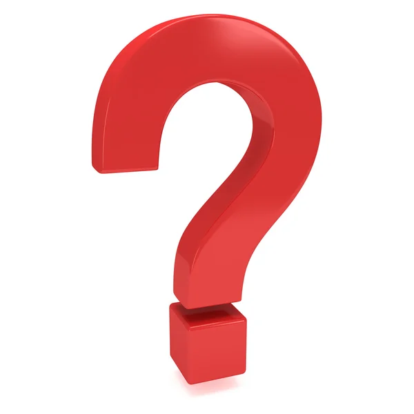 3D red question mark — Stock Photo, Image