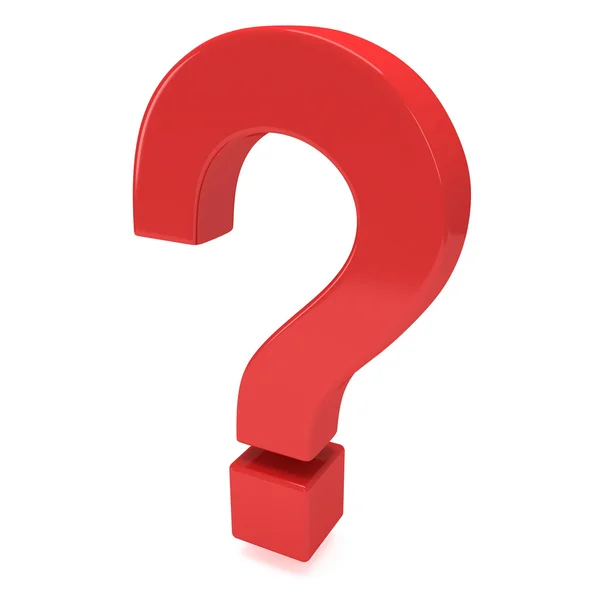 3D red question mark — Stock Photo, Image