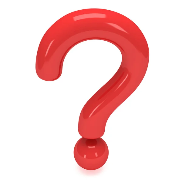 3D red question mark — Stock Photo, Image