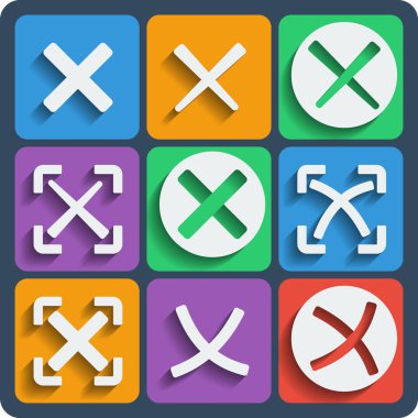 9 onay işaretleri web ve mobil simgeler kümesi. vektör.