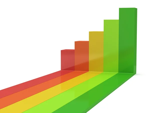 Kolorowy wykres słupkowy — Zdjęcie stockowe