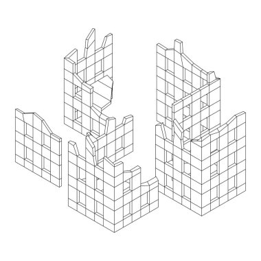 Harap olmuş bina ve beton, savaş yıkım konsepti