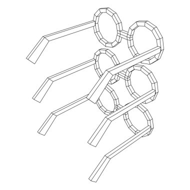 İnek Yuvarlak Retro Gözlük Kablosu Vektör İllüstrasyonu.
