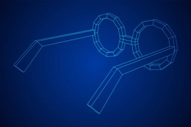 İnek Yuvarlak Retro Gözlük Kablosu Vektör İllüstrasyonu.