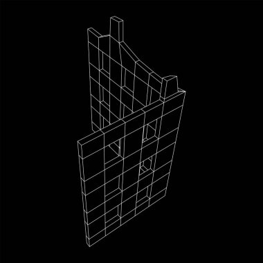 Harap olmuş bina ve beton, savaş yıkım konsepti