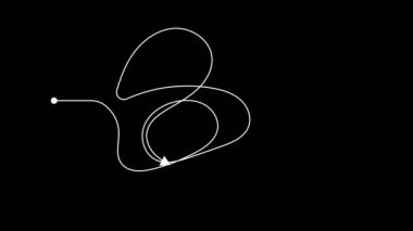 El çizimi karmaşası çizimi veya bir çözüm bulmak gibi beyaz çizgi