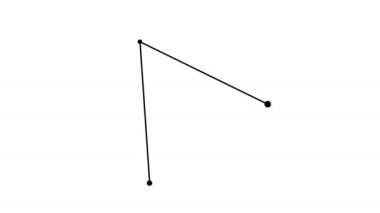 Beyaz arkaplanda izole edilmiş üçgen matematik geometri simgesi