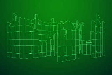 Harap olmuş bina ve beton, savaş yıkım konsepti