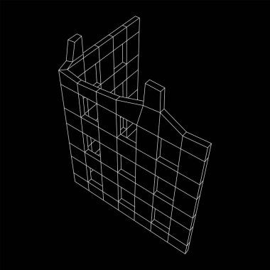 Harap olmuş bina ve beton, savaş yıkım konsepti