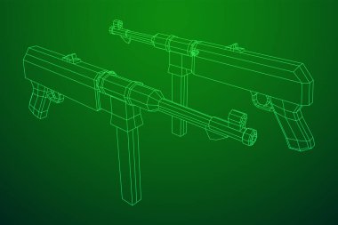 Hafif makineli tüfek Alman MP 40 dünya savaşı 2 ateşli silah tabancası