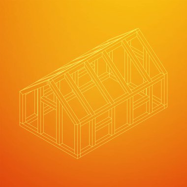 Sera inşaat iskeleti. Sera binası objesi. Sıcak ev