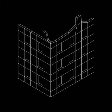 Harap olmuş bina ve beton, savaş yıkım konsepti