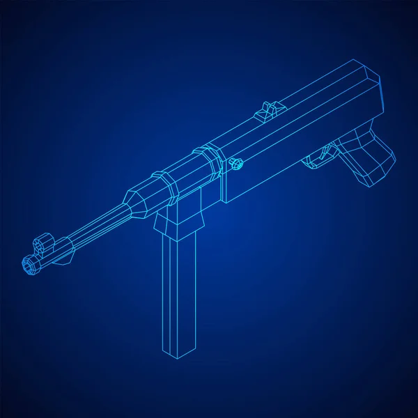 기관총 저격병 MP 40 세계 대전 2 화기 권총 — 스톡 벡터