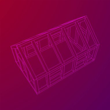 Sera inşaat iskeleti. Sera binası objesi. Sıcak ev