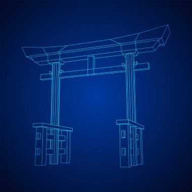 Torii kutsal geleneksel kapı Japonya shintoism dini.