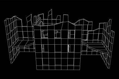 Harap olmuş bina ve beton, savaş yıkım konsepti