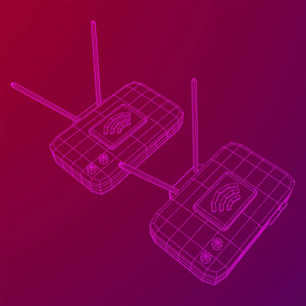 Roteador de modem com a antena internet wi-fi sem fio de alta velocidade —  Vetores de Stock