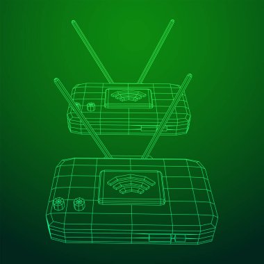 Yüksek hızlı kablosuz internet antenli Modem Yönlendirici