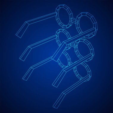 İnek Yuvarlak Retro Gözlük Kablosu Vektör İllüstrasyonu.