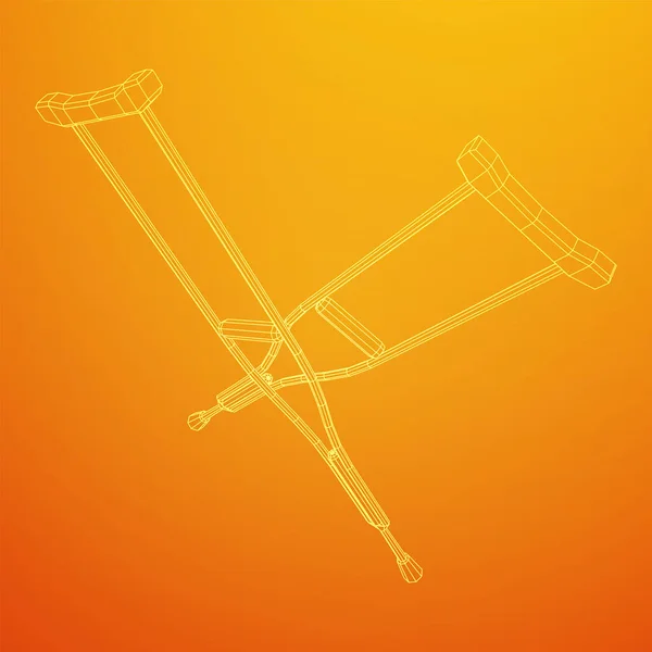 Fishing Rod Line Sinker Hook Wireframe Low Poly Mesh Vector Stock