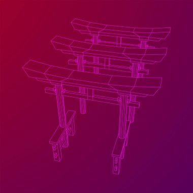 Torii kutsal geleneksel kapı Japonya shintoism dini.