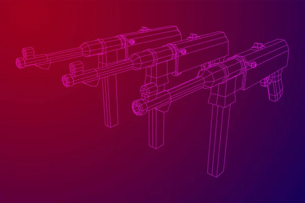 기관총 저격병 MP 40 세계 대전 2 화기 권총 — 스톡 벡터