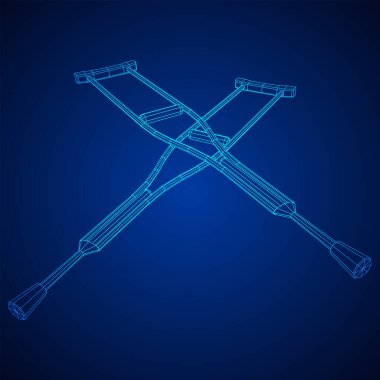 Kırık bacağın rehabilitasyonu için baston kullanıyor.